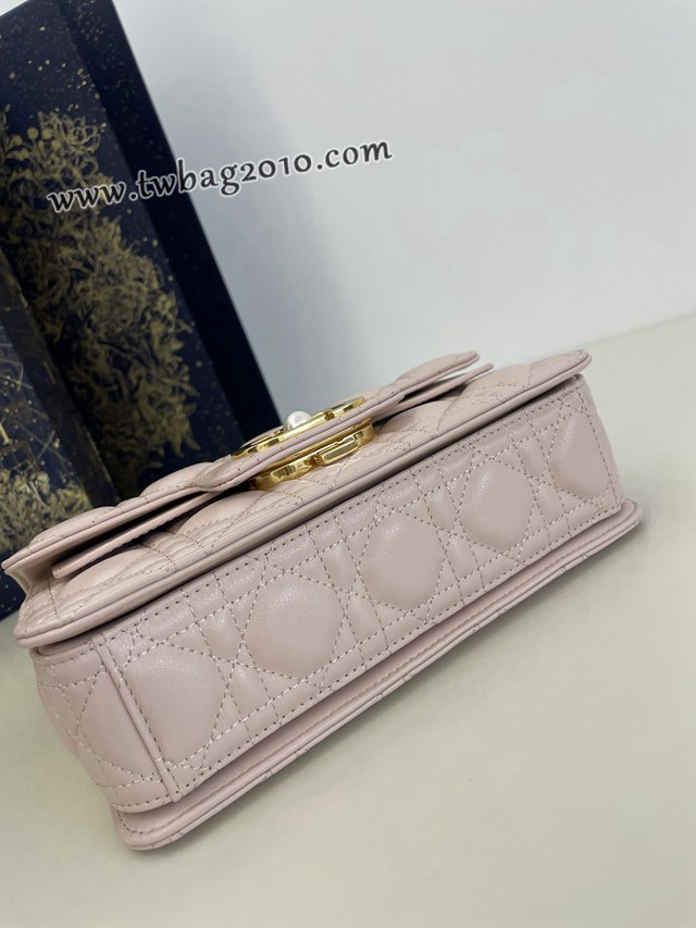 Dior专柜新款迪奥高仿原单中号胭脂粉Jolie系列珍珠链条包 djfk1743